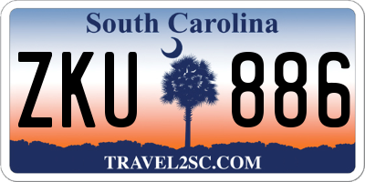 SC license plate ZKU886
