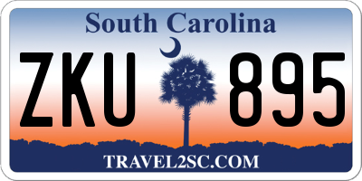 SC license plate ZKU895