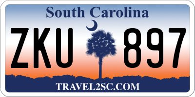 SC license plate ZKU897