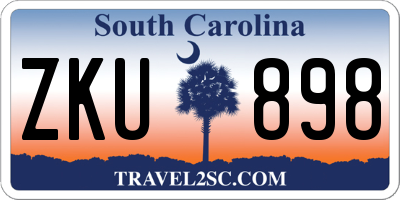 SC license plate ZKU898