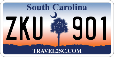 SC license plate ZKU901