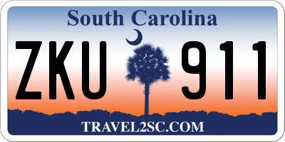 SC license plate ZKU911