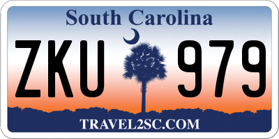 SC license plate ZKU979