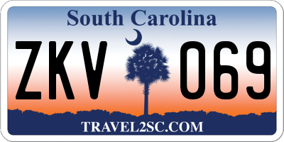 SC license plate ZKV069