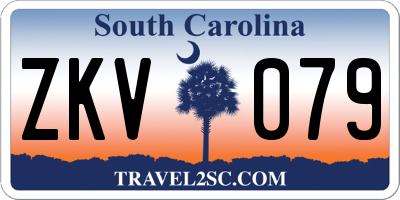 SC license plate ZKV079