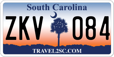 SC license plate ZKV084