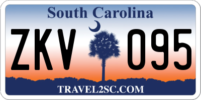 SC license plate ZKV095