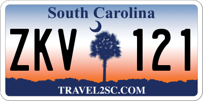 SC license plate ZKV121