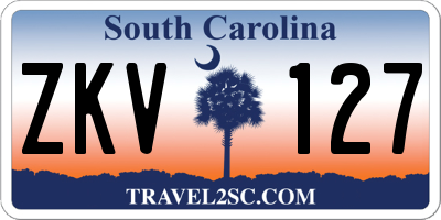 SC license plate ZKV127