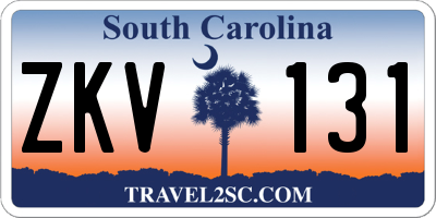 SC license plate ZKV131