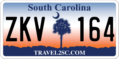 SC license plate ZKV164