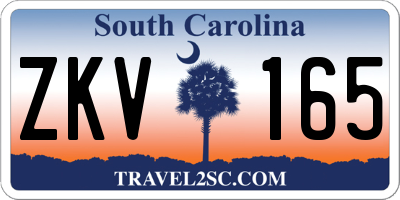 SC license plate ZKV165
