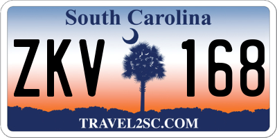 SC license plate ZKV168