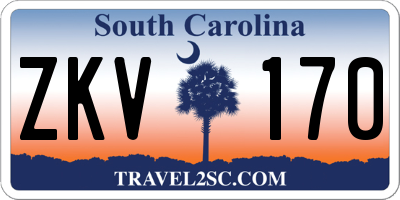 SC license plate ZKV170