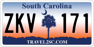 SC license plate ZKV171