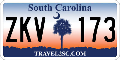 SC license plate ZKV173