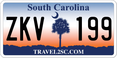 SC license plate ZKV199