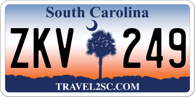 SC license plate ZKV249