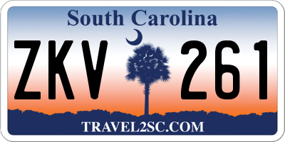 SC license plate ZKV261