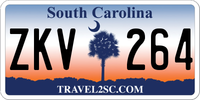SC license plate ZKV264