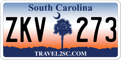 SC license plate ZKV273