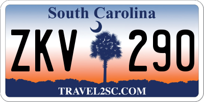 SC license plate ZKV290
