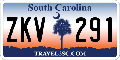 SC license plate ZKV291