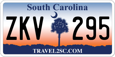 SC license plate ZKV295