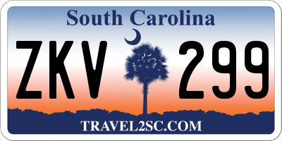 SC license plate ZKV299