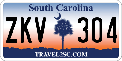 SC license plate ZKV304