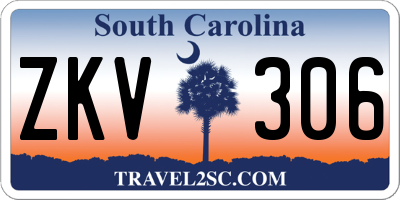 SC license plate ZKV306