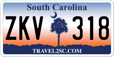 SC license plate ZKV318