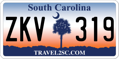 SC license plate ZKV319