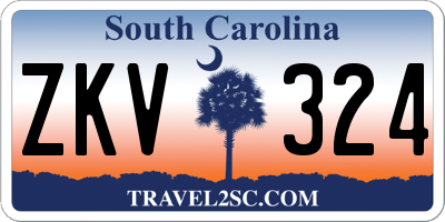 SC license plate ZKV324