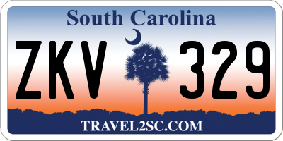 SC license plate ZKV329