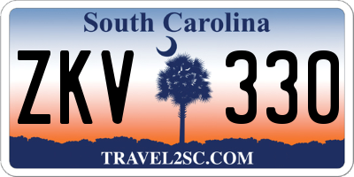 SC license plate ZKV330