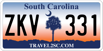 SC license plate ZKV331