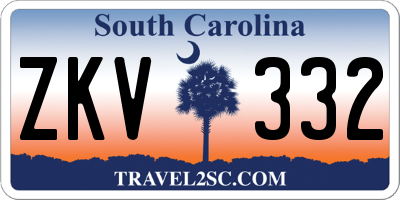 SC license plate ZKV332
