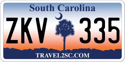 SC license plate ZKV335