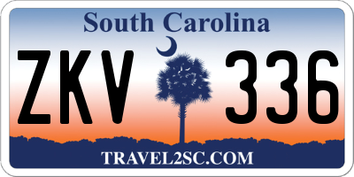 SC license plate ZKV336