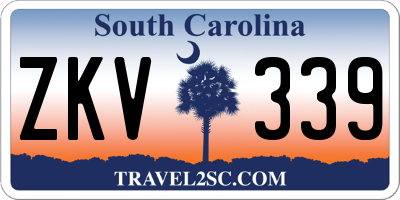 SC license plate ZKV339