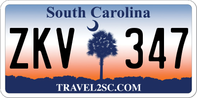 SC license plate ZKV347