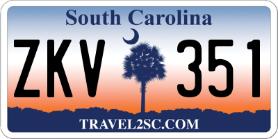 SC license plate ZKV351