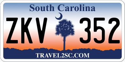 SC license plate ZKV352