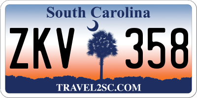 SC license plate ZKV358