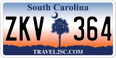 SC license plate ZKV364