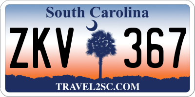SC license plate ZKV367