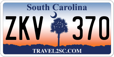 SC license plate ZKV370