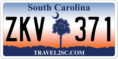 SC license plate ZKV371