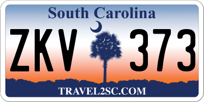 SC license plate ZKV373